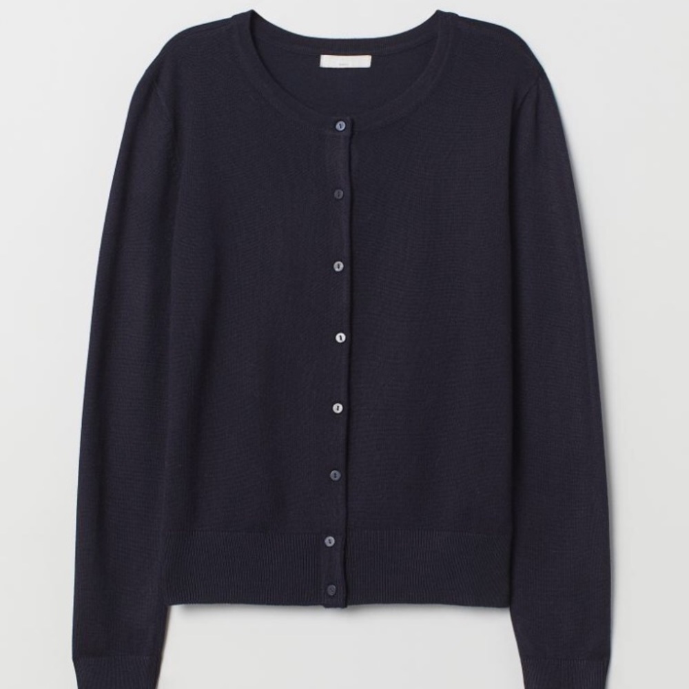 H&M Navy Button-Up Cardigan *New With Tags*